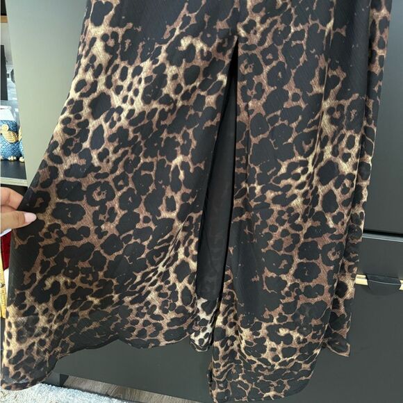 O.P.T Leopard Marzena Slip Dress, Size L - Picture 4 of 8